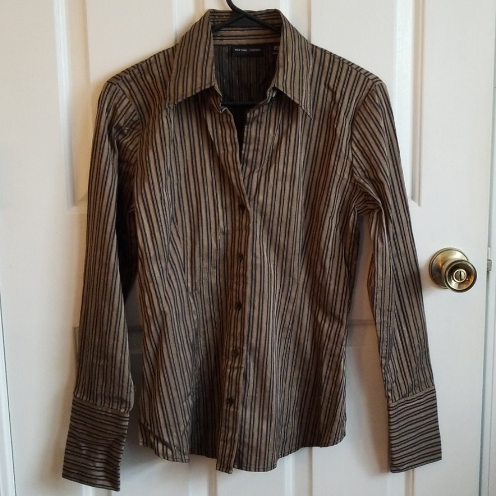 Brown and Gold Button Down